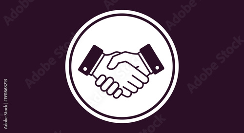 Handshake Icon Symbolizing Partnership Agreement.