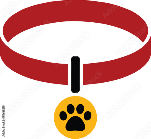 collar pet identification tag silhouette for dog cat