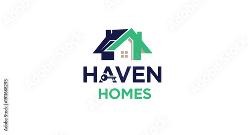 Haven Homes Company Logo Design Element.