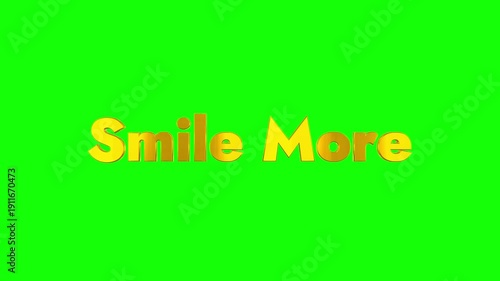 Wallpaper Mural Animated 'smile more' text on green background with colorful gradient effect Torontodigital.ca