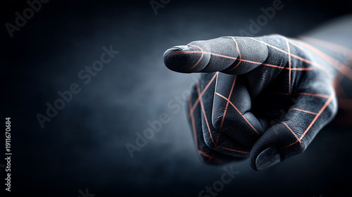 Humanoid Hand in Futuristic...