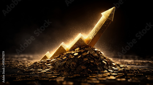 Golden Ascent: A gleaming g...