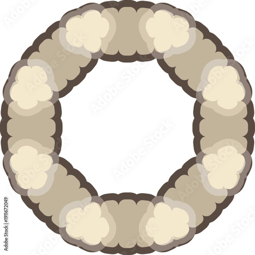 꽃 문양 원형 프레임