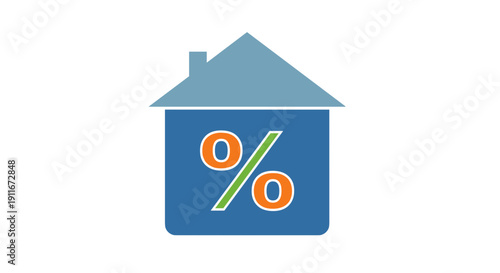House Icon with Percentage Symbol.
