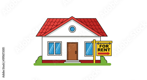 House with For Rent Sign Outside 1.
