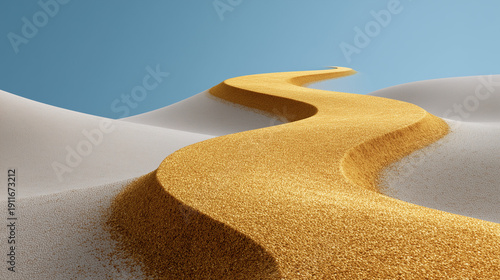 Golden Path: A sinuous gold...