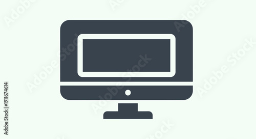 Modern Computer Monitor Icon Illustration Design.