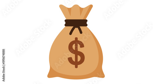 Money Bag with Dollar Sign.