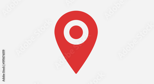 Red Map Pin Icon with White Center. Free Download Red Map Pin Icon with White Center. - GFXLoad