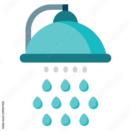 A showerhead with water saving droplets 