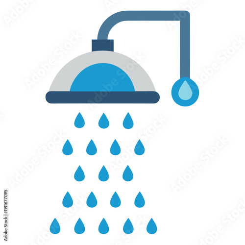 A showerhead with water saving droplets 