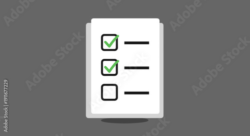 Simple Checklist with Two Checked Boxes.