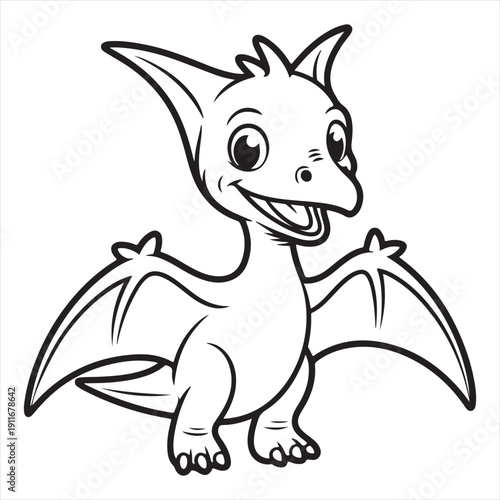 Cute Cartoon Dinosaur Coloring Page – Friendly Brachiosaurus Illustration for Kids