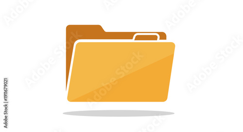 Yellow Folders with Tab and Handle.