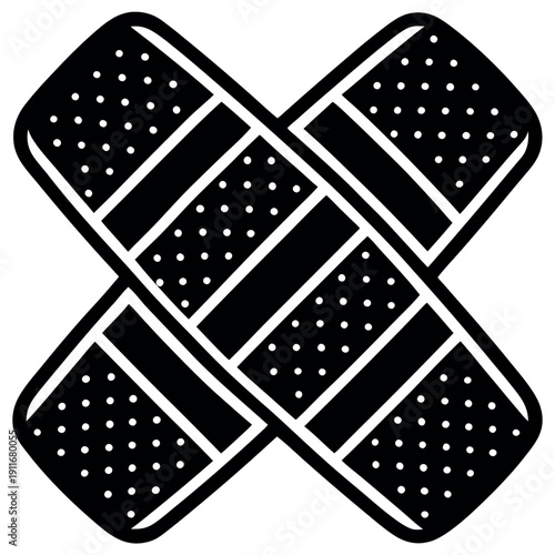 Bandage vector clipart on white background.