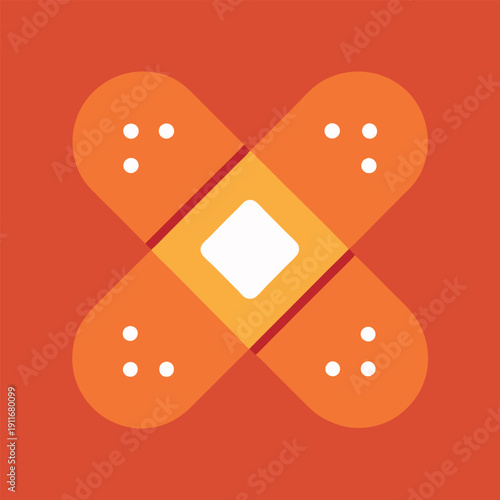 Bandage vector clipart on white background.