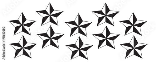 Five stars rate icon. Customer product rating review flat icon. Customer review with five stars. Service satisfaction, quality, rate vector illustration