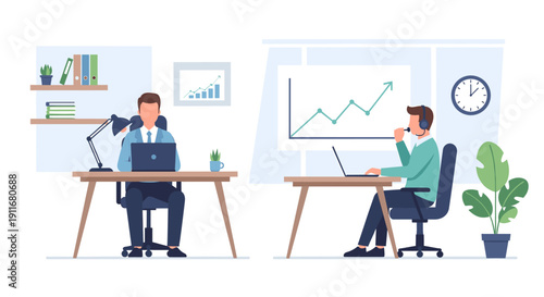 A serene minimalist desk setup evokes calmness and focus, perfect for productivity in home offices.