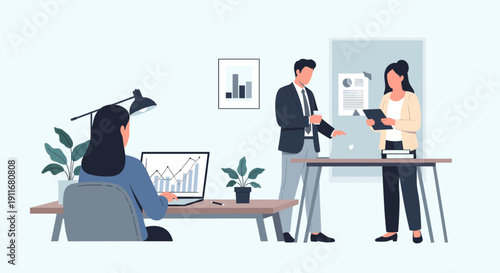 A serene minimalist office space evokes calmness and focus, perfect for productivity and creativity.