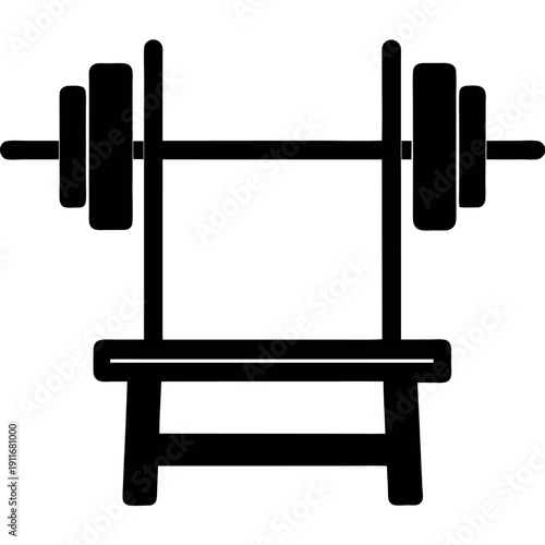 Bench press vector icon 