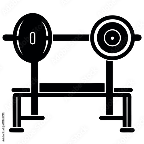 Bench press vector icon 