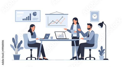 A serene illustration of a potted plant with large leaves, perfect for home decor or design projects.