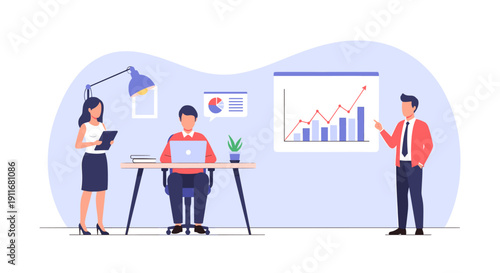 A minimalist illustration evokes confidence and professionalism, ideal for business presentations or motivational content.