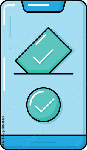 design Mobile Voting illustration icon 