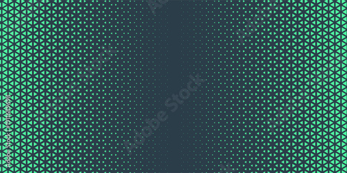 Triangular Halftone Gradient Vector Dynamic Velocity Eye Catching Texture. Modern Energetic Pattern Conceptual Turquoise Abstract Background. Striking Speed Effect Abstraction Teal Green Wallpaper