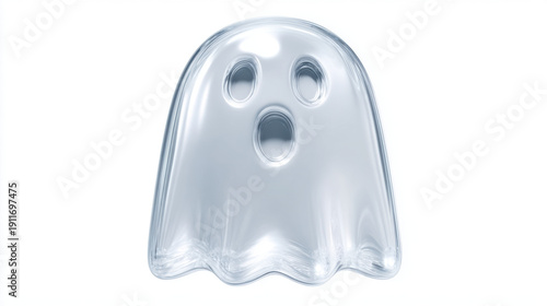 Wallpaper Mural Surprised ghost in transparent form with shiny surface Torontodigital.ca