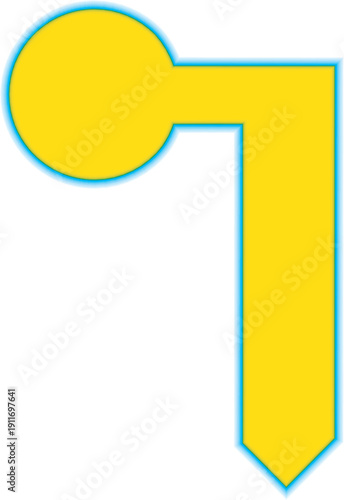 yellow text frame for any text with paper clip