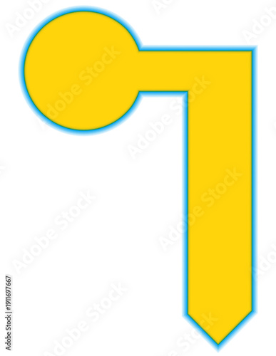 yellow text frame for any text with paper clip