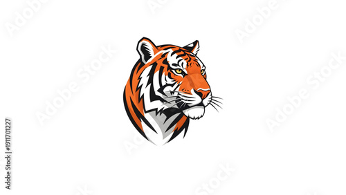 Tiger Head Logo Illustration Vector