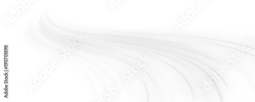 Neon white track stretches endlessly with glowing lines and smooth curves. Dynamic blur creates sensation of high-speed motion. Perfect for digital posters, banners, and sci-fi projects.