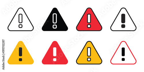 Danger sign, warning sign, attention sign. Attention danger warning icon
