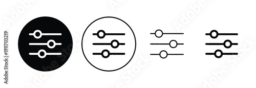 Slider control icons representing settings and adjustments