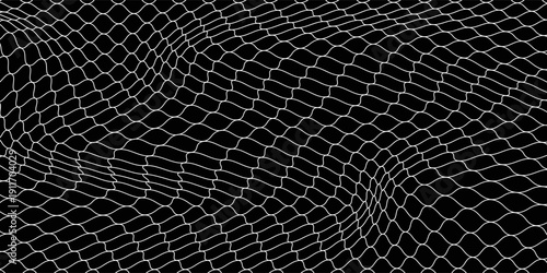 Curved net pattern. Seamless design for sportswear or equipment like soccer goals, volleyball nets, basketball hoops, hockey nets, and athletic gear.
