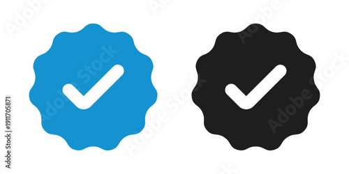 Verify checkbox icon in flat style. Accept stamp vector illustration on isolated background. Confirmation template sign business concept.