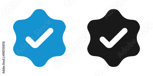 Verify checkbox icon in flat style. Accept stamp vector illustration on isolated background. Confirmation template sign business concept.