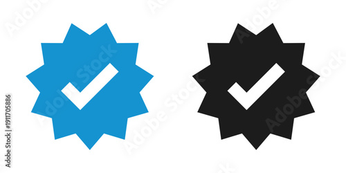 Verify checkbox icon in flat style. Accept stamp vector illustration on isolated background. Confirmation template sign business concept.