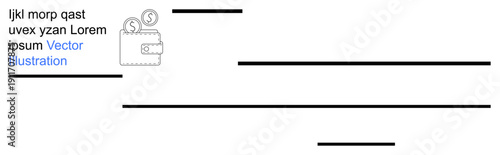 Online payments, e-commerce platforms, digital wallets, currency exchange, financial security, money management. Minimalist wallet with currency symbols. Online payments and e-commerce concepts