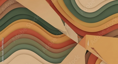 Wavy abstract background with earthy tones.