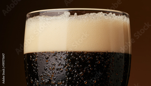 Beer stout foam bubble glass beverage alcohol drink refreshment dark Beer stout foam bubble glass beverage alcohol drink refreshment dark macro detail for celebration and relaxation bar or pub