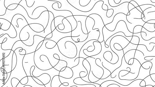 Seamless vintage vector wallpaper design featuring an abstract floral pattern with grey swirls, textured leaf ornaments, and retro line art elements on a grunge paper backdrop