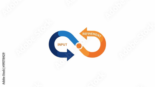 Input Output Cycle Arrow Logo.