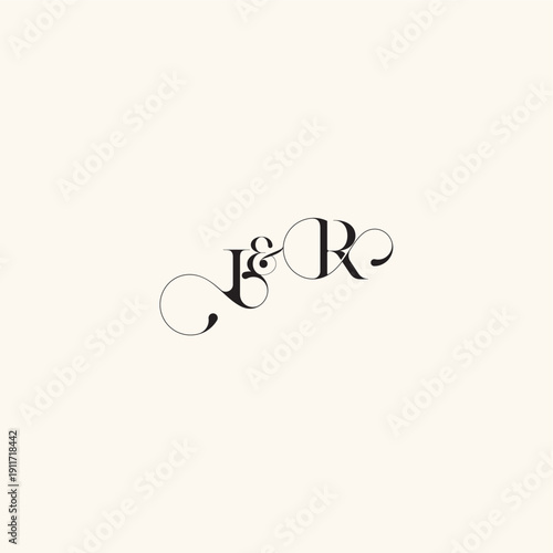 with monogram concept elegancy and beauty in one look RI wedding caligraphic logo letter
