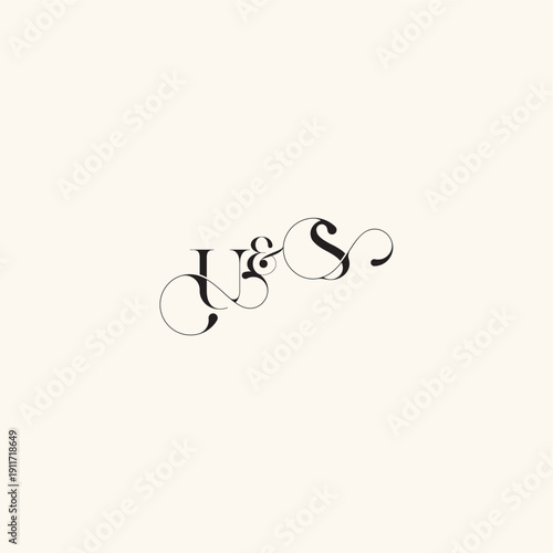 with monogram concept elegancy and beauty in one look SU wedding caligraphic logo letter