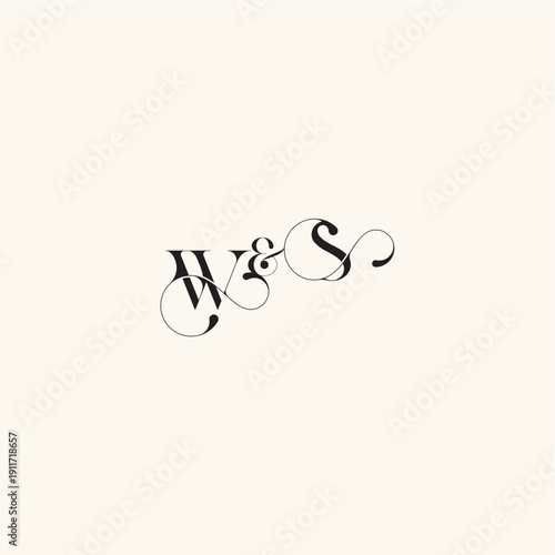 with monogram concept elegancy and beauty in one look SW wedding caligraphic logo letter