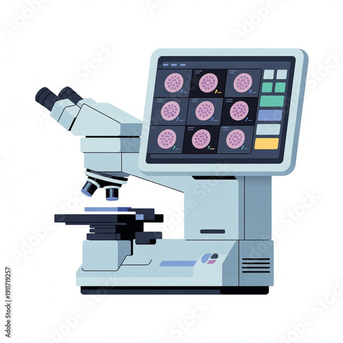 AI Pathology Slide Scanner Vector