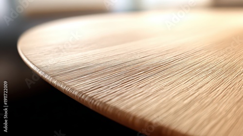 Detailed Wood Grain Table Top with Bright Golden Sunlight and Abstract Square Pattern Close Up